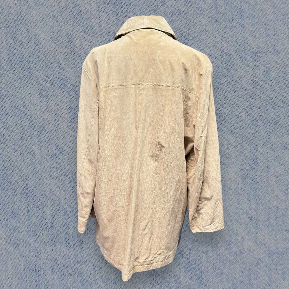 Vintage Colebrook Women’s Genuine Leather Coat in Beige, Size L - Picture 2 of 6